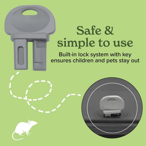 Heavy Duty Small Mouse Bait Stations With Secure Locks For Indoor Or Outdoor Pest Control And Discreet Rat And Mouse Bait Block Holders In A Practical 12 Pack Bundle To Kick Those Nasty Critters Out lock system, gray plastic, child and pet safe design