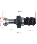 BT30 45 Degree Pull Stud Retention Knob For CNC Milling Tool Holder, 10 Pcs, dimensions marked, MAS BT Standard Shank