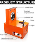 Heavy Duty Electric Hydraulic Hose Crimper For Car A/C Piping 1200W Power detailed view showing portable handle, display, and adjustments.