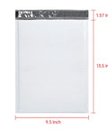 White Bubble Padded Poly Mailer Bags 9.5 X 13.5 Inches Self Seal Opaque Envelopes Tear Proof Water Resistant Lightweight Shipping