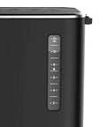 Side view of 12-Cup Touchscreen Coffee Maker With Glass Carafe, showing water level indicator for brew strength control.