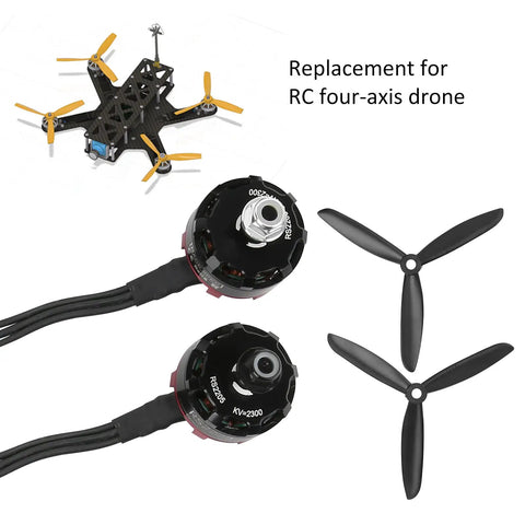 2300KV Brushless Motor ESC Combo for RC Drones with Aluminum Alloy Frame and Propeller Kit displayed with parts visible