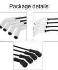 Upgrade Your GM LS Or LT Engine With This 8-Piece Extreme Spark Plug Wire Sleeve Set For A Snappy Idle And Raw Power Under Hood When Tearing Up The Drag Strip; 8 white silicone sleeves on spark plug wires