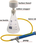 Lab Vacuum Filtration Apparatus Complete Suction Filter Kit With Hand Pump Funnel And Distillation Equipment