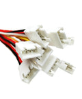 XH 2.54mm 4 Pin Male and Female Connector Kit with 10cm 22 AWG Soft Silicone Wires 10 Pairs, multi-colored wires