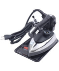 Professional Grade Industrial Steam Iron Featuring Quick Temp Toggle and Spacious Water Well for Commercial Garment Care.