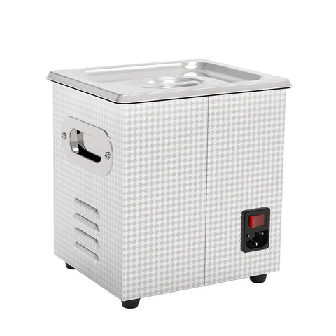 Top Rated 150W Ultrasonic Cleaner Machine With 1.3L Tank, Timer And Heater, compact design with stainless steel top.