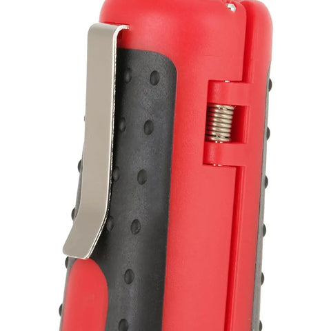 Close-up of Heavy Duty Wire Strippers For Coaxial Cables And Electrical Wiring Awg 10-20 showing ergonomic handle and spring action.