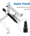 Hardcore Grease Monkey Approved Reversible Three Jaw Gear Puller Bearing Separator Removal Tool showing sturdy claw and stable thimble.