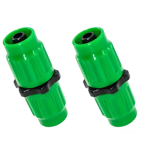 Quick Fix Telescopic Hose Repair Kit For Expandable Garden Water Lines Heavy Duty Abs Plastic Dual Channel Connectors, two fittings