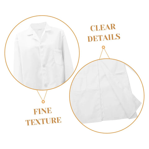 Pro-Grade Laboratory Coat For Men - Comfortable Doctor Costume For Medical Students And Pharmacy Use - Unisex Lab Jacket close-up
