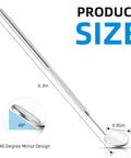 Pro Grade Stainless Steel Dental Inspection Mirror With Anti Fog Surface Curved Mouth Mirror Tool For Oral Care And Makeup Mini Reflector Non Slip Grip Durable Dental Instrument, 6.3in