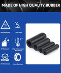 90 Piece Rubber Vacuum Cap Kit With Ten Sizes for car hoses showing heat, UV, and oil resistance features