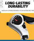 Right Thumb Trigger Shifter For 7 Speed Bikes, SL-TX50-7R Gear Lever with ergonomic design against orange and blue background