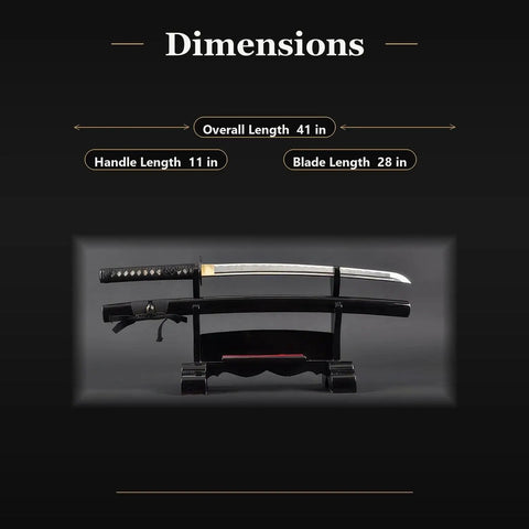 Aluminum Alloy Iaito Katana For Iaido Training Full Tang Sword With 28 Inch Blade Lightweight With Saya on display stand