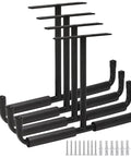 Four Pack Upgraded Overhead Garage Storage Racks Ceiling Mount System Durable Rust Resistant Shelves For Ladders, Bikes, Tires, Tools