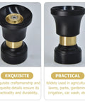 Hella Slick High Performance Water Sprinkler Head with Zinc Alloy Nozzle for Heavy Duty Garden Irrigation and Car Wash plus Deck and Gutter Cleaning Black Multi Mode Spray Full Control close-up of nozzle design