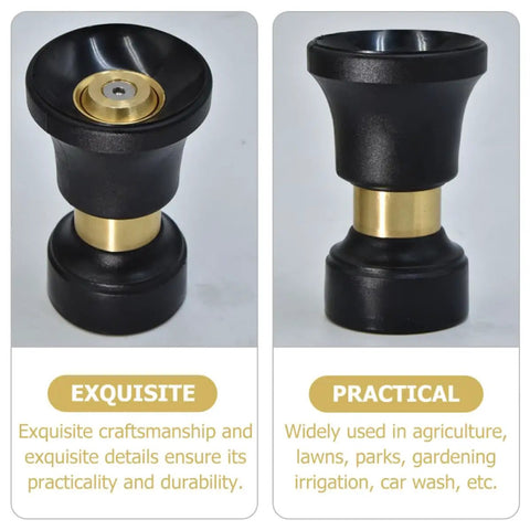 Hella Slick High Performance Water Sprinkler Head with Zinc Alloy Nozzle for Heavy Duty Garden Irrigation and Car Wash plus Deck and Gutter Cleaning Black Multi Mode Spray Full Control close-up of nozzle design