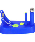 Hands On Newton Pendulum Inertia Demonstrator Kit for Classroom Physics Lab Visual Mechanics Tool in blue plastic base with metal sphere