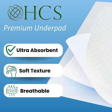 Heavy Duty Disposable Bed Pads 40X59 Inches Extra Large Underpads For Adults Bariatric Incontinence showing soft breathable texture.