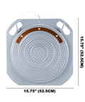 Top view of Wheel Alignment Turn Plates 360 Degree Rotating 4 Ton Capacity Pair for car and truck, showing scale and handles.