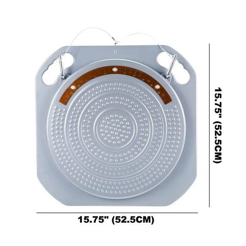 Top view of Wheel Alignment Turn Plates 360 Degree Rotating 4 Ton Capacity Pair for car and truck, showing scale and handles.