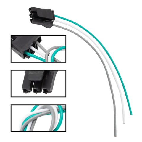 Premium washer lid switch connector wire harness with four pre-crimped insulated wires for easy installation.