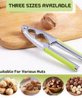 Heavy Duty Nut And Shell Cracker Set With No Slip Grip Handles Seafood Tools And Picks Walnut Crusher on cutting board