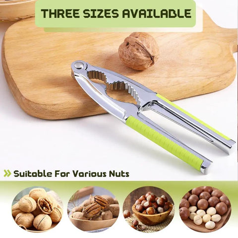 Heavy Duty Nut And Shell Cracker Set With No Slip Grip Handles Seafood Tools And Picks Walnut Crusher on cutting board