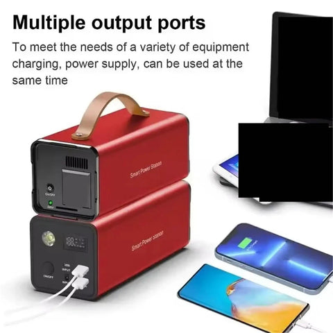 Beast Mode Hella Reliable Portable Power Generator And Charging Station For Outdoor Camping Emergency Backup Battery with multiple output ports.