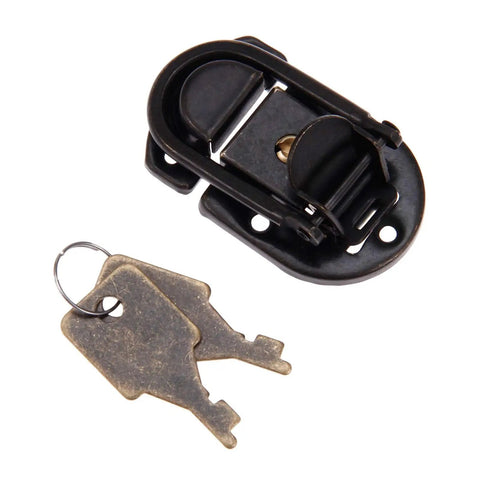 Antique Iron Box Lock Hasp 58x34mm Vintage Wooden Toggle Latch with keys for Jewelry Boxes and Wooden Boxes Hardware