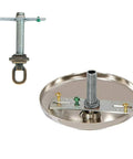 Cross Bar Light Fixture Kit With 1/4 IP Center Screw Collar Canopy Hardware In Antique Brass For Hanging Chandeliers, Fixing Fixtures, Rebuilding Lamps, And Creating Custom Table Or Pole Lamps, shown with mounting parts