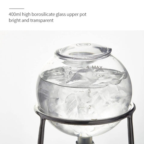 600 mL Detachable Cold Brew Coffee Dripper Tower With Adjustable Water Flow, 400ml borosilicate glass upper pot with ice