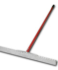 Asphalt Lute Rake With 32 Inch Blade And 72 Inch Lightweight Aluminum Handle With T Connector For Strong Bracing And Smooth Asphalt Leveling Made In The USA Three Inch High Blades Available In Sharp Blunt Or Plain Edges