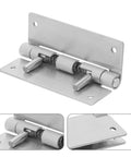 Detachable Stainless Steel Cabinet Door Hinges Set Of Two Dope Concealed Hidden Mount Hinges For Kitchen Cabinets Vanity Units And Furniture Easy Detach Design Durable Rust Resistant Multiuse, stainless steel hinge close-up