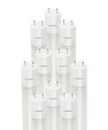 LED T8 Ballast-Bypass Tube 2 Foot 9W F17T8 Equal Frosted Dual End G13 Base 1100 Lumen DLC UL Listed 3500K Neutral White 10 Pack