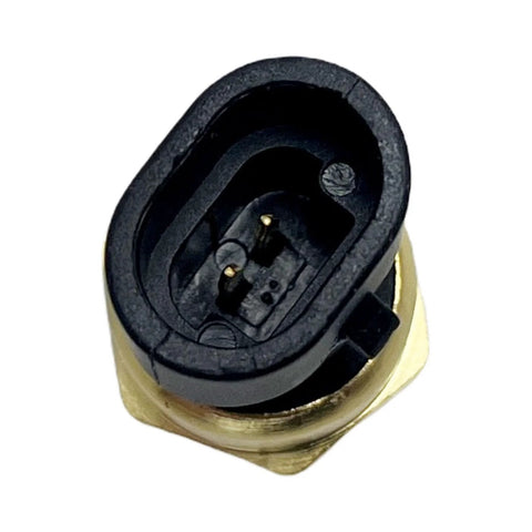 YCUPONE coolant temperature sensor with brass threaded body and black 2-pin connector, close-up view