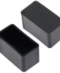 20 Pack Rectangular Rubber Furniture Leg Caps For Chairs Tables Sofas And Beds 3/4 By 1-1/2 Inches Vinyl Flexible Floor Protectors