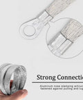 Universal Automotive Ground Strap Set Tinned Braided Copper Wire showing strong aluminum connection details and flexibility.