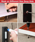 Set Of 3 Deep Hole Marking Pens With Long Extended Nibs For Carpentry And Woodworking Projects Straight Shooter, marking deep holes on different materials.