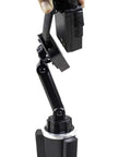 Adjustable Cup Holder Mount For Handheld Radios And Scanners With Mic Holder, Adjustable From 6.5 Inches To 8 Inches, Black Finish