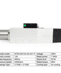 Rugged Air Cooled ATC Spindle Motor Kit With VFD Controller For CNC Router Milling Rig 7500Watt 380Volt BT30 Taper side view image.