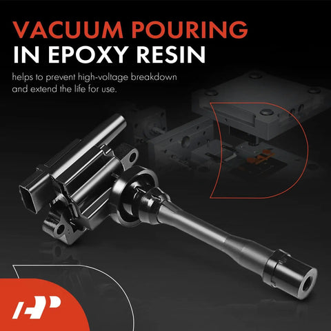 Two Ignition Coils With Two Wires For Mitsubishi Outlander 2003 Mirage 1997 2002 Lancer epoxy coated in vacuum pouring process