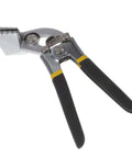 Metal Bending Pliers Form Edge Seamer Hand Seamer Tool for standing seam roofing with pitted handles for non-slip grip.
