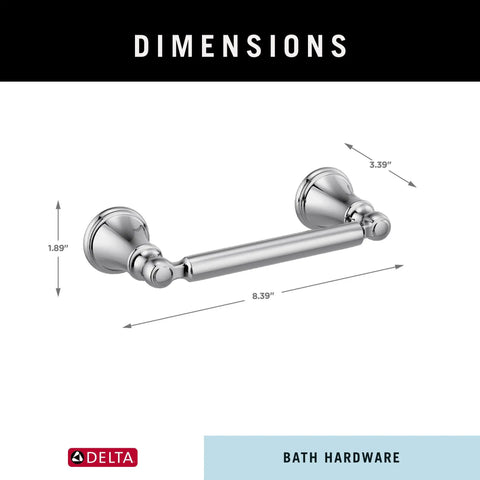 Dimensions of Pivoting Toilet Paper Holder In Polished Chrome Wall Mount Bathroom Organizer Zinc Construction Durable Anti Corrosion Finish Easy Install 1 Pack Fits Small Rooms Modern Finish Quiet Pivot Arm Wall Screws Included Great For Bathroom Organization.