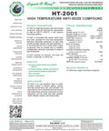 Product label of High Temp Anti Seize Lubricant For Metal-To-Metal Contact Up To 2000F, Copper-Free, Non-Corrosive, High-Pressure Ready, Made In USA, 8 Oz