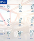 Grease Fittings Kit 110 Pcs Metric And NPT Assortment with 1/4 In And 1/8 In M6 M8 M10 Sizes Straight And 45 90 Degree Nipples