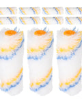 20 Pack Mini Paint Roller Kit With High Density Foam Covers, featuring fuzzy white and yellow rollers for easy touch ups.