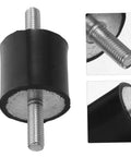 4-Piece 25x25mm Rubber Vibration Isolator Mounts With M6x19mm Studs For Shock Absorption And Quiet Operation In Gym Gear And Industrial Machinery For Heavy Duty Use, shown close-up