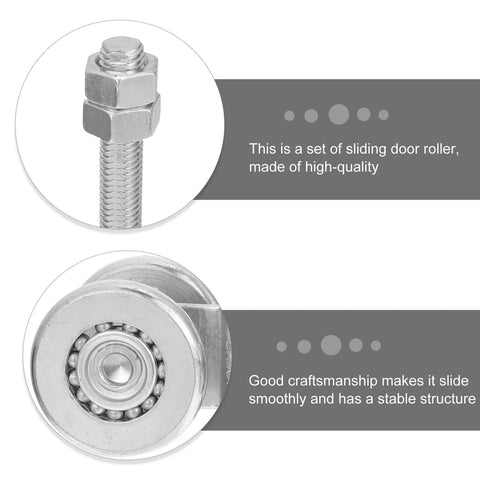 Heavy Duty Steel Sliding Door Pulley Rail System With Hanging Wheel For Industrial Gates, silver track roller close-up